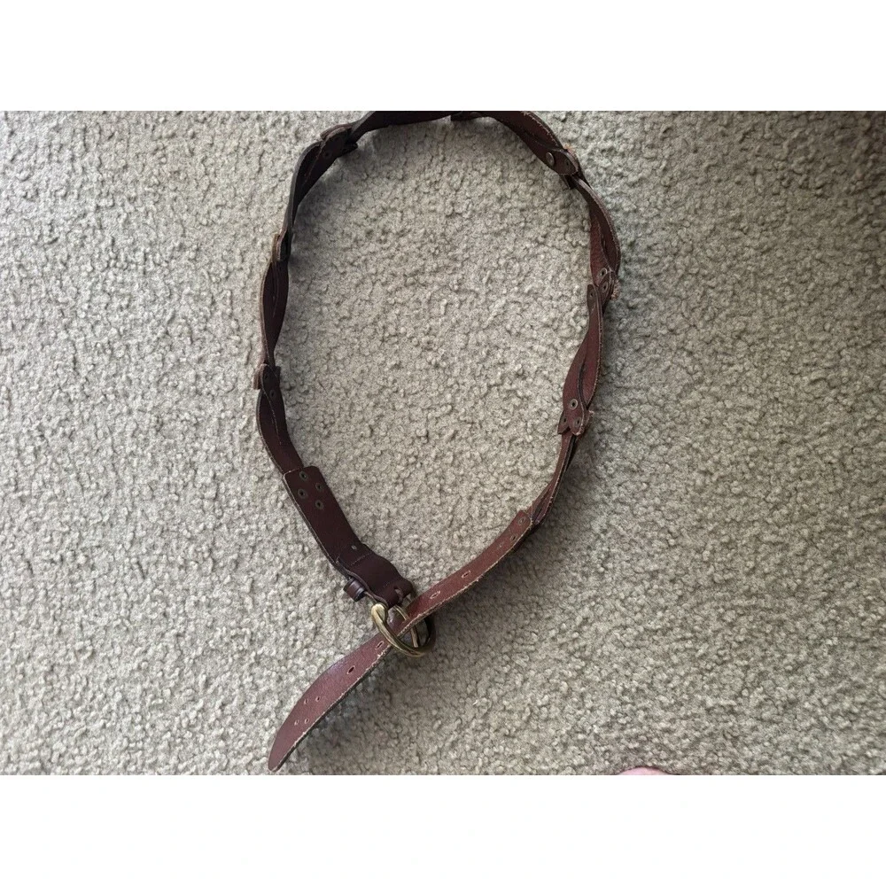 Fossil women's Brown Braided leather Belt Size M